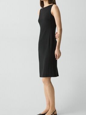 Theory Flared Dress in Admiral Crepe